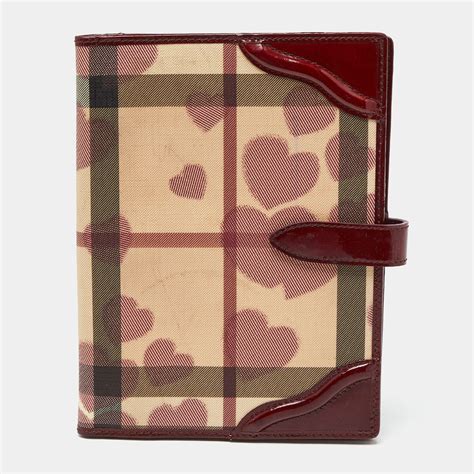 burberry agenda book|Burberry Canvas Leather.